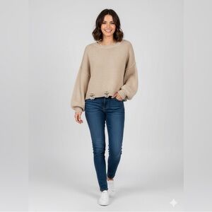 POL Beige Sweater- S